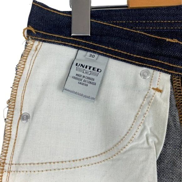 United stock Dry Goods Mens Hard Taper Indigo Selvedge Denim Jeans US 30 - Picture 15 of 15